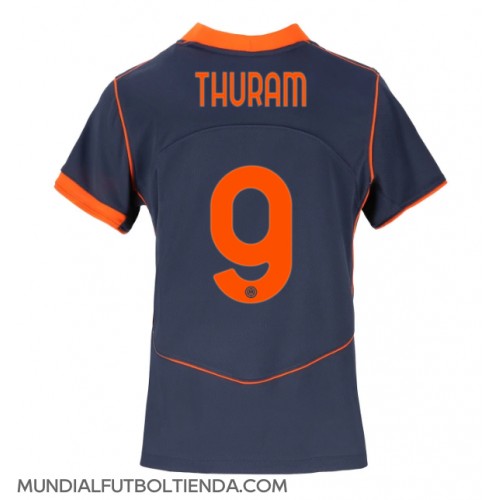Camiseta Inter Milan Marcus Thuram #9 Tercera Equipación Replica 2025-26 para mujer mangas cortas
